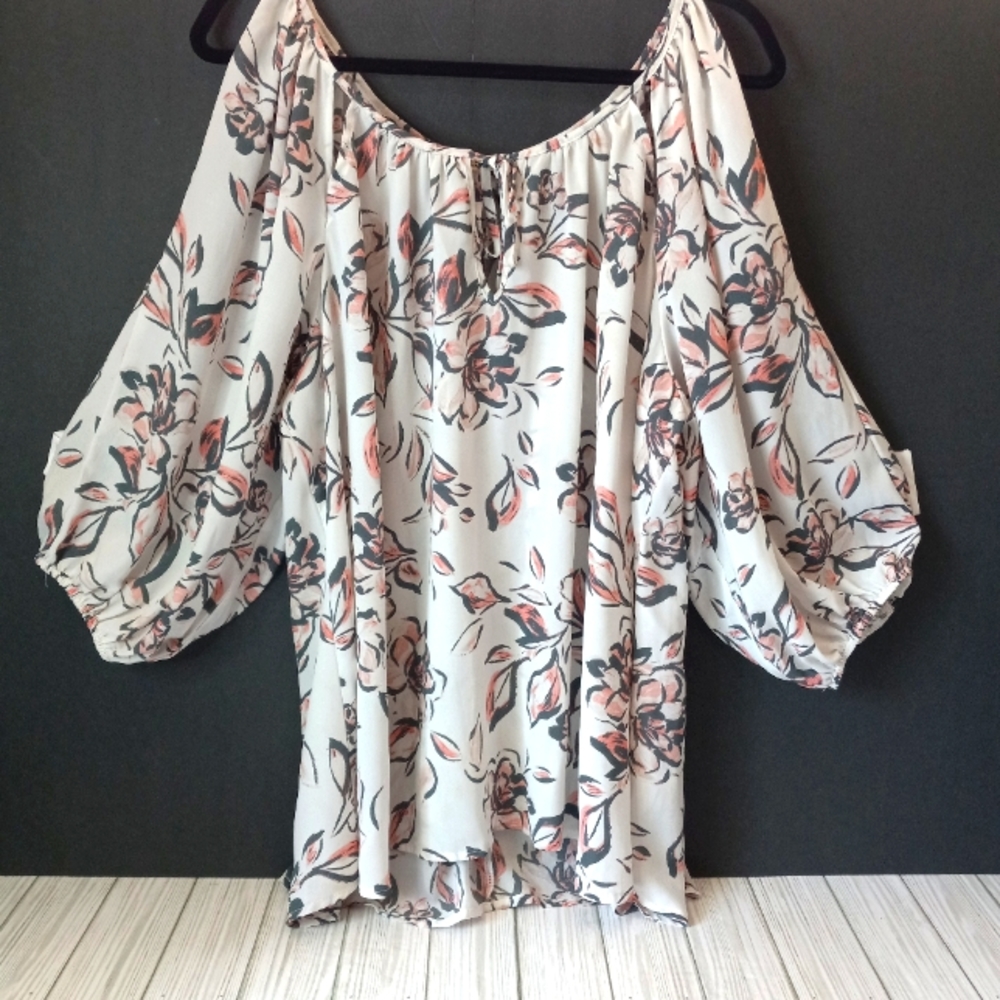 Liberty Love Floral Cold Shoulder Blouse